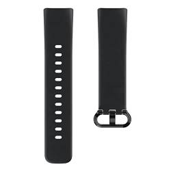 Hama Fitbit Uhrenarmband 22 mm (verstellbares Ersatzarmband für Smartwatch Fitbit Charge 5, Fitbit Armband zum Tauschen, Wechselarmband aus TPU, Edelstahl Schnalle) schwarz von Hama