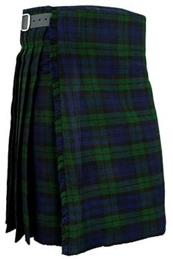 Herrenuhr Kilt schottisch traditionell Highland Hochland Tartan Kleid Rock - Blackwatch, W42 von Hamilton Kilts