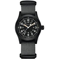 Hamilton Mechanische Uhr Hamilton Herren Uhr H69409930 Khaki Field Handaufzug, IP schwarz besch, (1-tlg) von Hamilton