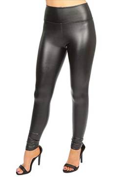 Hamishkane Neu Damen PU Leder Nass Schau Hoch Taille Leggings Dehnbar Fleece Hose Hose von Hamishkane