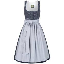 Hammerschmid Damen Trachten-Mode - Midi Dirndl Pillersee in Blau - 70cm - 2023 - Oktoberfest Kollektion 2023, Größe:42, Farbe:Blau von Hammerschmid