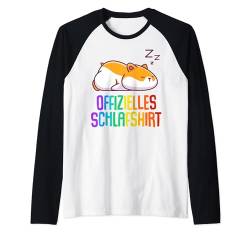 Offizielles Schlafshirt Pyjama Hamster Meerschweinchen Maus Raglan von Hamster Ratte Geschenkidee Langschläfer Faulenzer