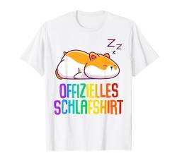 Offizielles Schlafshirt Pyjama Hamster Meerschweinchen Maus T-Shirt von Hamster Ratte Geschenkidee Langschläfer Faulenzer