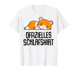 Offizielles Schlafshirt Pyjama Hamster Meerschweinchen Maus T-Shirt von Hamster Ratte Geschenkidee Langschläfer Faulenzer