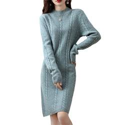 Hamthuit Damen Pullover Strickkleider Wolle Damen Warmes Kleid Winter/Herbst Pullover Casual Röcke, En8, XL von Hamthuit