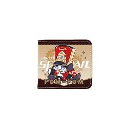 1 x Honkai: Star Rail Peripherie-Geldbörse, vollfarbiger Druck, kurze Ledergeldbörse für Fans, rot, Einheitsgröße, Anime von Hanaiette