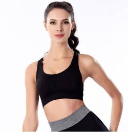 Hanaoops Damen Sport BH Bra Starker Halt Mesh Ringerrücken Yoga BHS Bras Gepolstert,abnehmbar,geeignet für Jogging, Fitnessstudios und Gymnastik Black m von Hanaoops