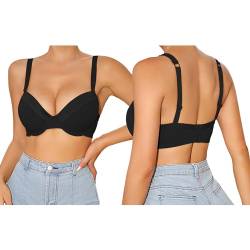 Minimizer BH Damen Soft T Shirt BHS mit Licht Gepolstert Push Up Bügel BH Klassische Bustier Damen BH HS-36B/80B von Hanaoops