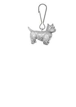 CreatedByJake PPD03 Westie-Hund aus feinem englischen Zinn auf einem Reißverschlussschieber für Mäntel, Taschen etc von Hand Creations