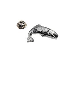 F1 Forelle auf Anstecknadel aus feinem englischen Zinn, von Created By Jake von Hand Creations