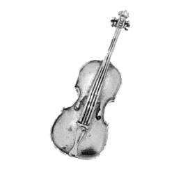 ppm07 Anstecknadel mit Cello-Motiv aus feinem englischen Zinn, von Created By Jake von Hand Creations