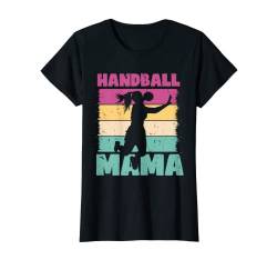 Damen Handball Mama Retro Handballerin Handballspielerin Muttertag T-Shirt von Handball Coole Geschenkidee Handballer Outfit Shop