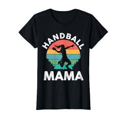 Handball Mama Retro Handballerin Handballspielerin Muttertag T-Shirt von Handball Coole Geschenkidee Handballer Outfit Shop