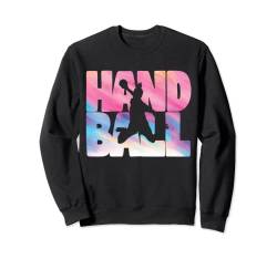 Handball Retro Handballerin für Handballspielerin Mädchen Sweatshirt von Handball Coole Geschenkidee Handballer Outfit Shop