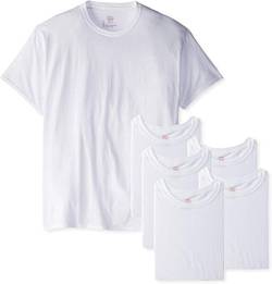 Hanes Classics Herren T-Shirt 6er-Pack Rundhalsausschnitt - Weiß - XX-Large von Hanes Ultimate