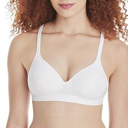 Hanes Ultimate Damen Women's Perfect Coverage Foam Wire-Free Bra Vollschalen BH, Weiß/Blumen, Large von Hanes Ultimate