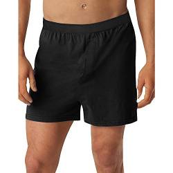 Hanes Ultimate FreshIQ Herren-Boxershorts aus Baumwolle, ohne Etikett, 4er-Pack, schwarz/grau, Medium von Hanes Ultimate