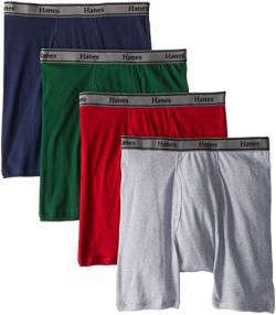 Hanes Ultimate Herren 4er-Pack FreshIQ Boxer mit ComfortFlex Bund Slip, Sortiert, Medium von Hanes Ultimate