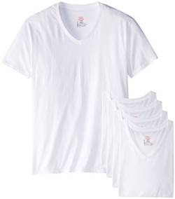 Hanes Ultimate Herren 6-Pack Best V-Neck T-Shirt, Weiß, Mittel von Hanes Ultimate