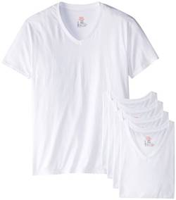 Hanes Ultimate Herren 6er Pack Best V-Neck T-Shirt, Weiß, X-Groß von Hanes Ultimate