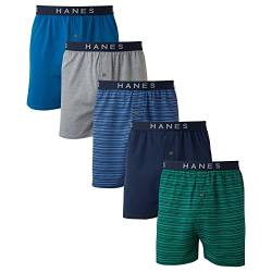 Hanes Ultimate Herren-Boxershorts mit ComfortFlex-Bund, ultimativ, gefärbt, freiliegend, 5er-Pack, 5 Stück, Medium von Hanes Ultimate