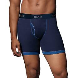 Hanes Ultimate Herren-Boxershorts ohne Etikett, mehrere Farben, 5 Stück – Blau Sortiert, Large von Hanes Ultimate