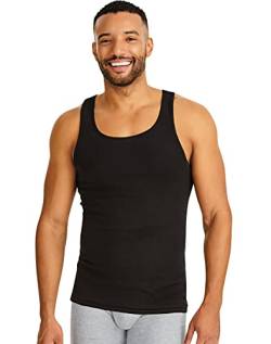 Hanes Ultimate Herren Dyed Tank (Black/Grey) Unterwäsche, Schwarz/Grau, Large von Hanes Ultimate