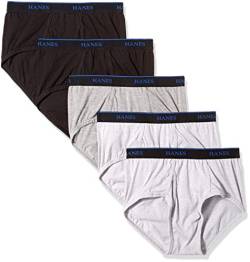 Hanes Ultimate Herren Ultimate ComfortBlend Briefs with FreshIQ 5-Pack Unterhose, Sortiert, Large (5er Pack) von Hanes Ultimate