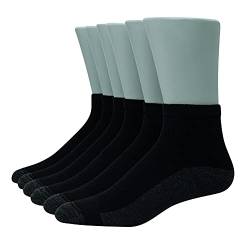 Hanes Ultimate Men's 6-Pack Ultra Cushion FreshIQ Odor Control with Wicking Ankle Socks, Black von Hanes Ultimate