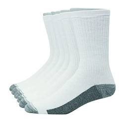 Hanes Ultimate Men's 6-Pack Ultra Cushion FreshIQ Odor Control with Wicking Crew Socks, White von Hanes Ultimate