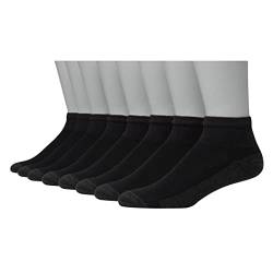 Hanes Ultimate Men's 8-Pack Ultra Cushion FreshIQ Odor Control with Wicking Ankle Socks, Black von Hanes Ultimate