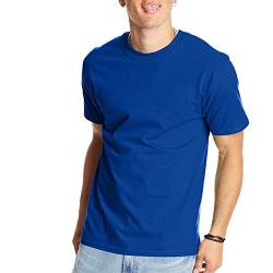 Hanes Beefy Herren-T-Shirt, schwer, kurzärmelig, Deep Royal, X-Groß von Hanes