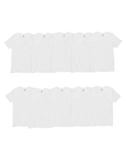 Hanes ComfortSoft Herren Unterhemd mit Rundhalsausschnitt, Weiß, 10er-Pack, Weiß, 3X-Groß von Hanes