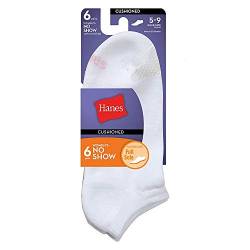 Hanes Damen Cool Comfort Atmungsaktive Belüftungs-Socken, 6 Paar - Weiß - von Hanes