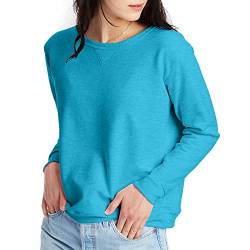 Hanes Damen EcoSmart Crewneck Sweatshirt, Bold Blue Heather, Medium von Hanes