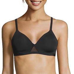 Hanes Damen Padded BH, Schwarz/Nude, Medium von Hanes