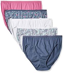 Hanes Damen Plus Höschen, Baumwolle, hochgeschnitten, 5er-Pack, (5 Stück), 12 US von Hanes