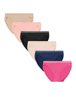 Hanes Damen Women's Comfort Flex Fit Seamless Panty (Pack of 6) Unterwsche im Bikini-Stil, Sortiert, XX-Large (6er Pack) von Hanes