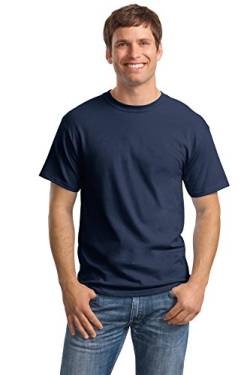 Hanes Essentials Herren T-Shirt Pack Herren Kurzarm Tees Rundhals Baumwolle T-Shirts für Männer Value Pack, Marineblau, 4 Stück, XX-Large von Hanes