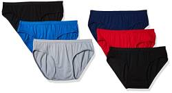 Hanes Herren, Tagless Comfort Flex Fit, gefärbt, 6er-Pack Unterwäsche im Bikini-Stil, Gemischt, Medium von Hanes