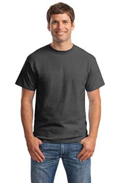 Hanes Herren Beefyt, schwere Baumwolle, Rundhalsausschnitt, 1, erhältlich Größen T-Shirt, Charcoal Heather – 2er-Pack, XX-Large von Hanes