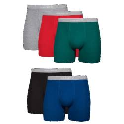 Hanes Herren Boxershorts, Cool Dri Feuchtigkeitsableitende Unterwäsche, Baumwolle, kein Hochrutschen, Multipacks erhältlich Retroshorts, 5 Stück – farbig Sortiert, X-Large (5er Pack) von Hanes