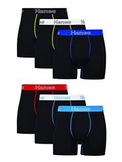 Hanes Herren Boxershorts Baumwolle Stretch Feuchtigkeitsableitende Unterwäsche Multipack Retroshorts, Schwarz, L von Hanes