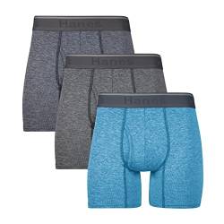 Hanes Herren Comfort Flex Fit Atmungsaktive Stretch Mesh Boxershorts, 3er-Pack, Größe XL Retroshorts, Blau/Grau/Indigo, X-Large von Hanes