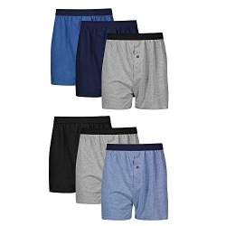 Hanes Herren ComfortSoft, weicher Strick, feuchtigkeitsableitend, Jersey, Multipacks erhältlich Boxershorts, Sortiert – 6er-Pack, L von Hanes