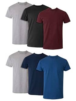 Hanes Herren ComfortSoft Tagless Pocket T-Shirts 6er Pack Unterwäsche, Sortiert, Klein von Hanes