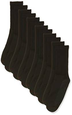 Hanes Herren Double Tough Crew, 6 Paar, erhältlich groß Lässige Socke, schwarz, 37.5-46 EU (6er Pack) von Hanes