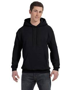 Hanes Herren EcoSmart Hoodie Midweight Fleece Pullover Hooded for Men Sweatshirt, Blickdicht, Schwarz, Small von Hanes