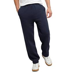 Hanes Herren EcoSmart Jogginghose Boden, mittelschweres Fleece, offener Saum, Hose, Navy, Klein von Hanes