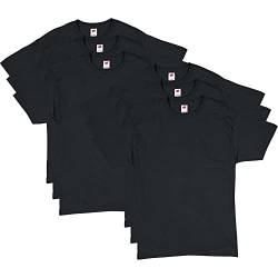 Hanes Herren Essentials Crewneck Baumwolle T-Shirts, 4er erhältlich Hemd, Schwarz 6er Pack, 4X-Groß von Hanes